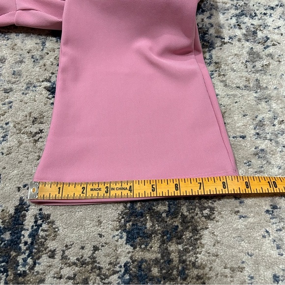 Zara Pink Pull-On Flared Dress Pants Size Large - Picture 9 of 9